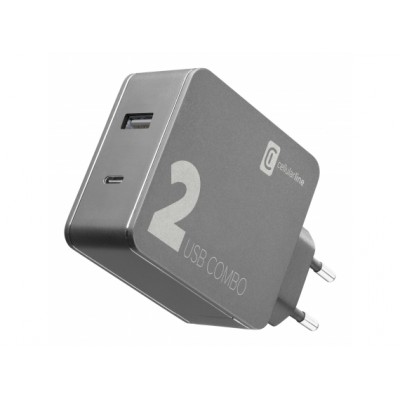 Cellularline Travel Dual charger USB En USB-C 42W