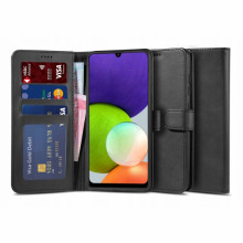 Samsung Galaxy A22 5G Wallet Cover Tech-Protect Zwart