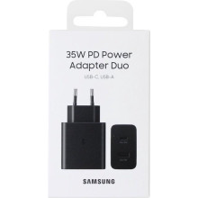 Samsung Super Fast Charging Oplader met 2 Usb Poorten 35W Zwart (EP-TA220)