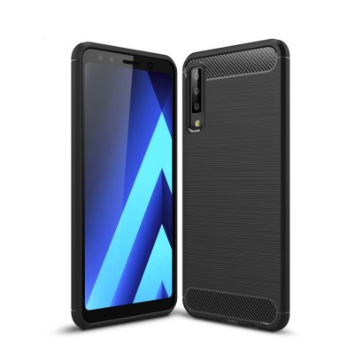 Samsung Galaxy A7 (2018) Brushed Carbon Fiber TPU Case
