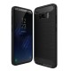 Samsung Galaxy S8 Brushed Carbon Fiber TPU Protective Cover Case