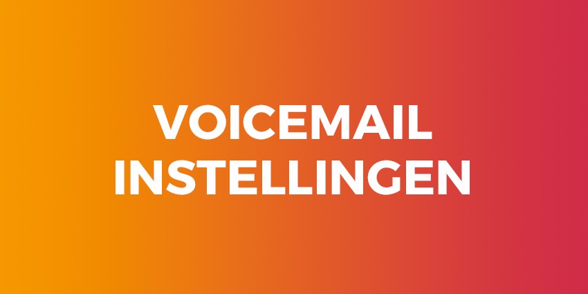 Voicemail instellingen
